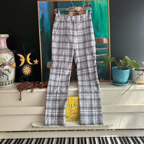 Nike Golf Tour Performance Dri-Fit Gray Plaid Straight Leg Pants 0 - Picture 2 of 15